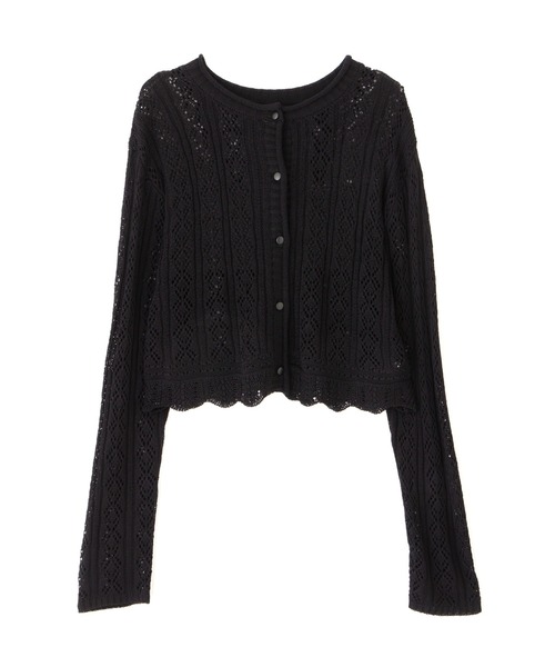 FREE'S MART(フリーズマート)の「◇前後2Way透かし編みカーディガン(カーディガン/ボレロ・レディース・ブラック/ホワイト/グリーン・FREE)」の14枚目の写真