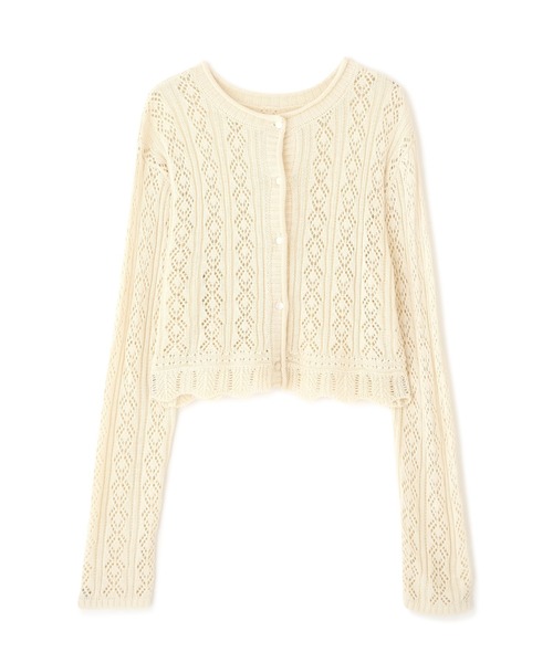 FREE'S MART(フリーズマート)の「◇前後2Way透かし編みカーディガン(カーディガン/ボレロ・レディース・ブラック/ホワイト/グリーン・FREE)」の16枚目の写真