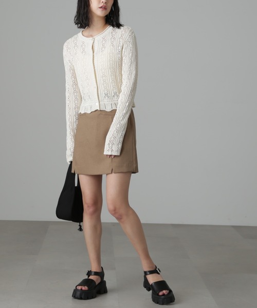 FREE'S MART(フリーズマート)の「◇前後2Way透かし編みカーディガン(カーディガン/ボレロ・レディース・ブラック/ホワイト/グリーン・FREE)」の18枚目の写真