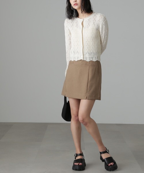 FREE'S MART(フリーズマート)の「◇前後2Way透かし編みカーディガン(カーディガン/ボレロ・レディース・ブラック/ホワイト/グリーン・FREE)」の19枚目の写真