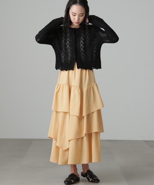 FREE'S MART(フリーズマート)の「◇前後2Way透かし編みカーディガン(カーディガン/ボレロ・レディース・ブラック/ホワイト/グリーン・FREE)」の21枚目の写真