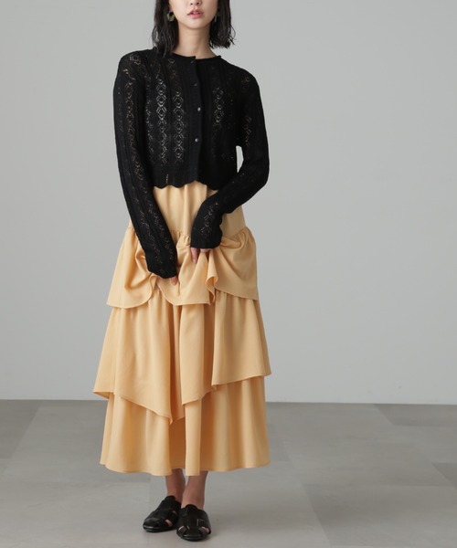 FREE'S MART(フリーズマート)の「◇前後2Way透かし編みカーディガン(カーディガン/ボレロ・レディース・ブラック/ホワイト/グリーン・FREE)」の22枚目の写真