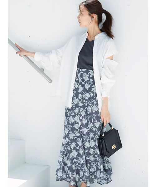 MERCURYDUO(マーキュリーデュオ)の「2WAYノースリーブネックレス付きニット(ニット/セーター・レディース・オフホワイト/チャコールグレー/ライトブルー/ベビーピンク・FREE)」の7枚目の写真