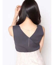 MERCURYDUO | 2WAYノースリーブネックレス付きニット(ニット/セーター)