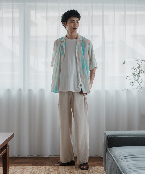 EDIFICE LA BOUCLE(エディフィスラブークル)の「【LA BOUCLE / ラブークル】ペインターパンツ ハイツイストツイル(その他パンツ・メンズ・アイボリー/シャーベット/ネイビー・2/1)」の4枚目の写真