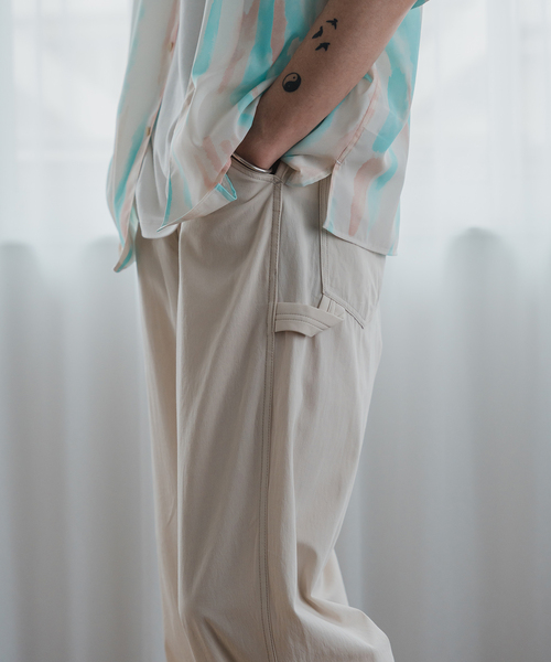 EDIFICE LA BOUCLE(エディフィスラブークル)の「【LA BOUCLE / ラブークル】ペインターパンツ ハイツイストツイル(その他パンツ・メンズ・アイボリー/シャーベット/ネイビー・2/1)」の10枚目の写真