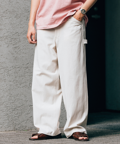 EDIFICE LA BOUCLE(エディフィスラブークル)の「【LA BOUCLE / ラブークル】ペインターパンツ ハイツイストツイル(その他パンツ・メンズ・アイボリー/シャーベット/ネイビー・2/1)」の11枚目の写真