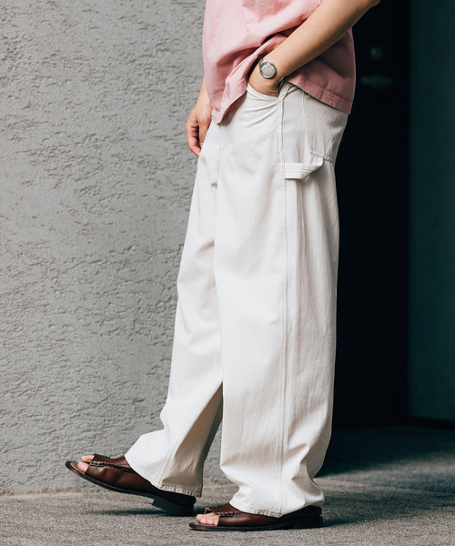 EDIFICE LA BOUCLE(エディフィスラブークル)の「【LA BOUCLE / ラブークル】ペインターパンツ ハイツイストツイル(その他パンツ・メンズ・アイボリー/シャーベット/ネイビー・2/1)」の12枚目の写真