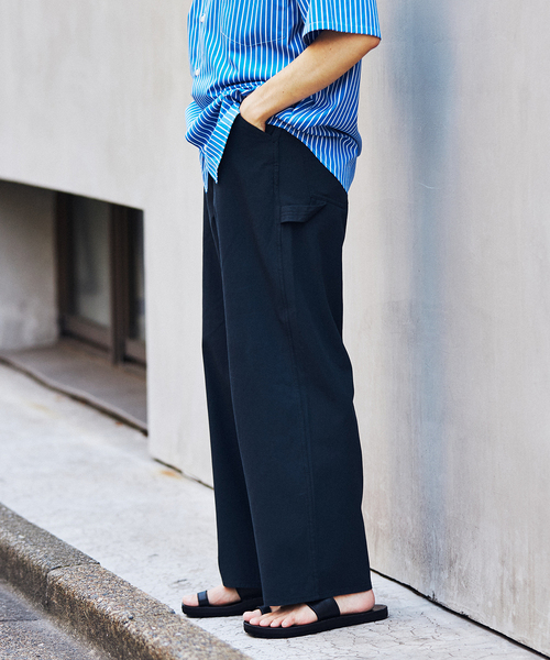 EDIFICE LA BOUCLE(エディフィスラブークル)の「【LA BOUCLE / ラブークル】ペインターパンツ ハイツイストツイル(その他パンツ・メンズ・アイボリー/シャーベット/ネイビー・2/1)」の18枚目の写真