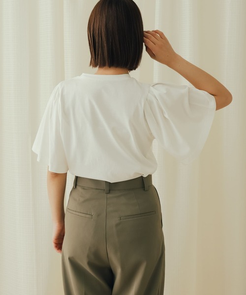 SENSE OF PLACE by URBAN RESEARCH（センスオブプレイスバイアーバンリサーチ）の「フレアスリーブカットソー（Tシャツ/カットソー・レディース・ライトブルー/ブラック/アイボリー・ONE）」の13枚目の写真