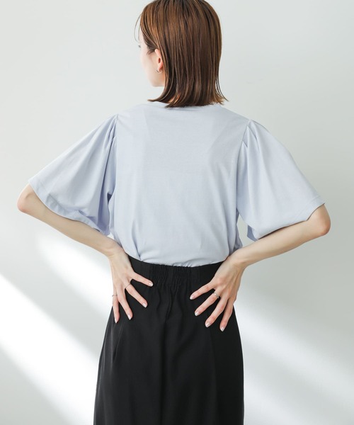 SENSE OF PLACE by URBAN RESEARCH（センスオブプレイスバイアーバンリサーチ）の「フレアスリーブカットソー（Tシャツ/カットソー・レディース・ライトブルー/ブラック/アイボリー・ONE）」の10枚目の写真