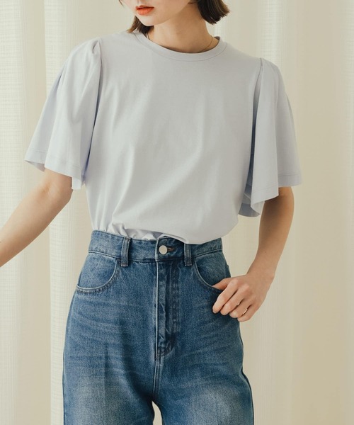 SENSE OF PLACE by URBAN RESEARCH（センスオブプレイスバイアーバンリサーチ）の「フレアスリーブカットソー（Tシャツ/カットソー・レディース・ライトブルー/ブラック/アイボリー・ONE）」の21枚目の写真