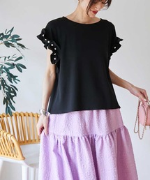 フリル× パールTシャツ