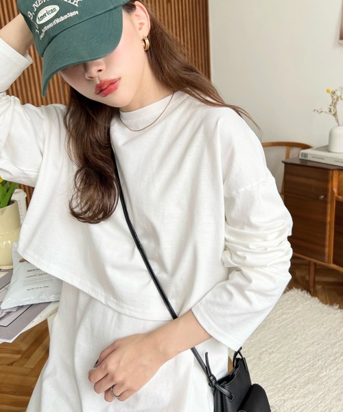 moment+（モーメントプラス）の「綿100％天竺.バックスリット