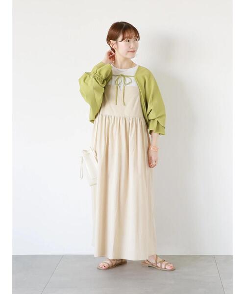 ehka sopo（エヘカソポ）の「フレアキャミソールワンピース（ワンピース・レディース・ブラック/キャメル/ライトベージュ・F）」の4枚目の写真