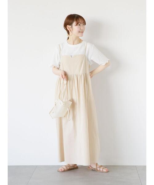 ehka sopo（エヘカソポ）の「フレアキャミソールワンピース（ワンピース・レディース・ブラック/キャメル/ライトベージュ・F）」の19枚目の写真