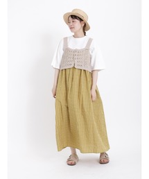 Samansa Mos2 | ポコポコ素材前後着キャミワンピース(ワンピース)