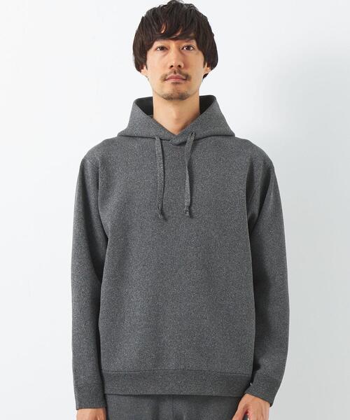 green label relaxing（グリーンレーベルリラクシング）の「【WEB限定】JUSTFIT エアリー ツイストヤーン フーディー パーカー（パーカー・メンズ・ネイビー/ダークグレー/ブラック・S/M/L/XL）」の9枚目の写真