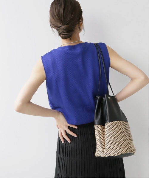 JOURNAL STANDARD relume（ジャーナルスタンダード　レリューム）の「《追加3》TCワッフルノースリーブ（Tシャツ/カットソー・レディース・ホワイト/チャコールグレー/ブラック/ブルー/ベージュ系その他/ピンク系その他・FREE）」の11枚目の写真