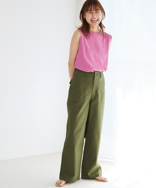 JOURNAL STANDARD relume（ジャーナルスタンダード　レリューム）の「《追加3》TCワッフルノースリーブ（Tシャツ/カットソー・レディース・ホワイト/チャコールグレー/ブラック/ブルー/ベージュ系その他/ピンク系その他・FREE）」の18枚目の写真