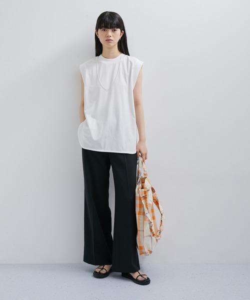 Adam et Rope&#39; - アダムエロペ BIG TEE 2019ss ホワイト ADAM ET ROPE'（アダムエロペ）の「ノースリーブBIG TEE（T