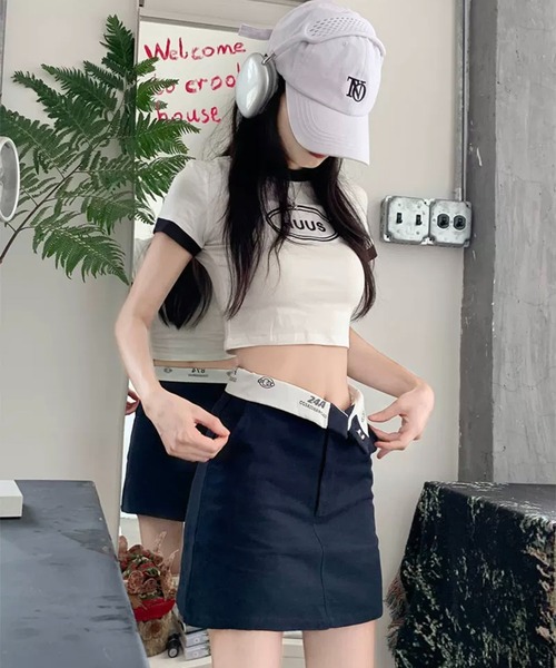 Chick（チック）の「ウエストデザインミニタイトスカート（スカート・レディース・ネイビー・XS/S/M/L）」の5枚目の写真