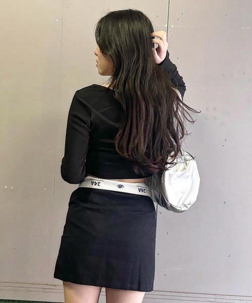 Chick（チック）の「ウエストデザインミニタイトスカート（スカート・レディース・ネイビー・XS/S/M/L）」の7枚目の写真