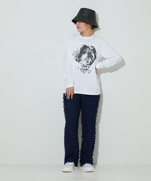 77circa（ナナナナサーカ）の「O by O/ワンバイワン 別注long sleeve tee teto（Tシャツ/カットソー・レディース・ホワイト/ブラック・M）」の9枚目の写真