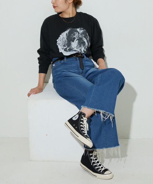 77circa（ナナナナサーカ）の「O by O/ワンバイワン 別注long sleeve tee teto（Tシャツ/カットソー・レディース・ホワイト/ブラック・M）」の3枚目の写真