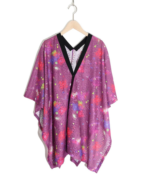 ScoLar スカラー*リバーシブル レース ジレ/カーディガン 新品 スカラー ScoLar レース切替ロングカーディガン （ブラック） -靴