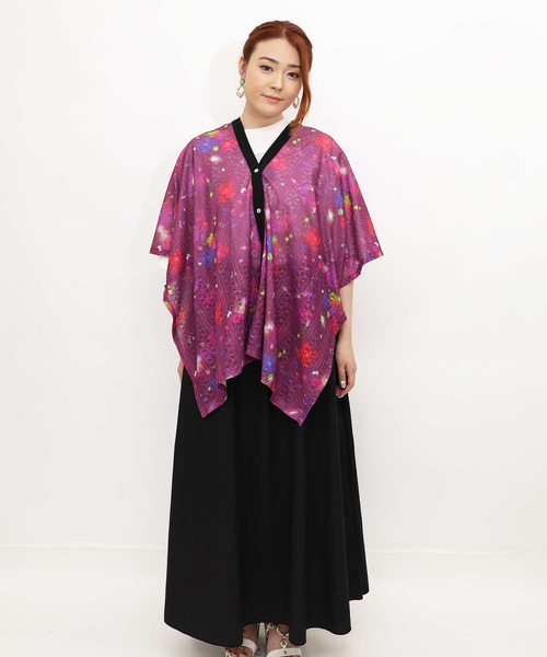 ScoLar スカラー*リバーシブル レース ジレ/カーディガン 新品 スカラー ScoLar レース切替ロングカーディガン （ブラック） -靴