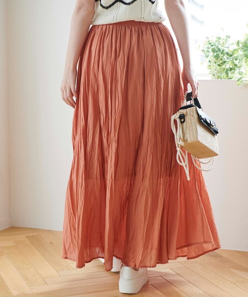 fifth（フィフス）の「ワッシャーティアードスカート（スカート・レディース・ブラック/ホワイト/オレンジ・XS/M）」の3枚目の写真