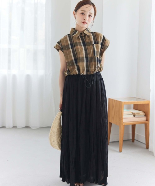 fifth（フィフス）の「ワッシャーティアードスカート（スカート・レディース・ブラック/ホワイト/オレンジ・XS/M）」の4枚目の写真