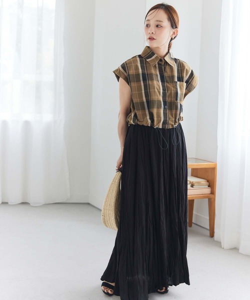 fifth（フィフス）の「ワッシャーティアードスカート（スカート・レディース・ブラック/ホワイト/オレンジ・XS/M）」の10枚目の写真