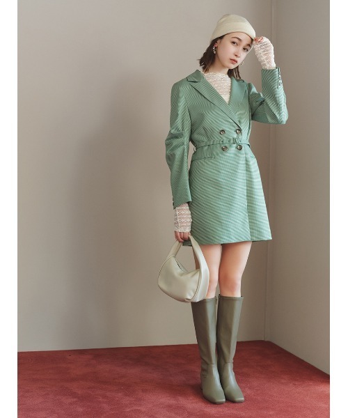 LILY BROWN（リリーブラウン）の「LBロゴ刺繍ニットビーニー（ニットキャップ/ビーニー・レディース・ピンク/アイボリー/グレー・FREE）」の9枚目の写真