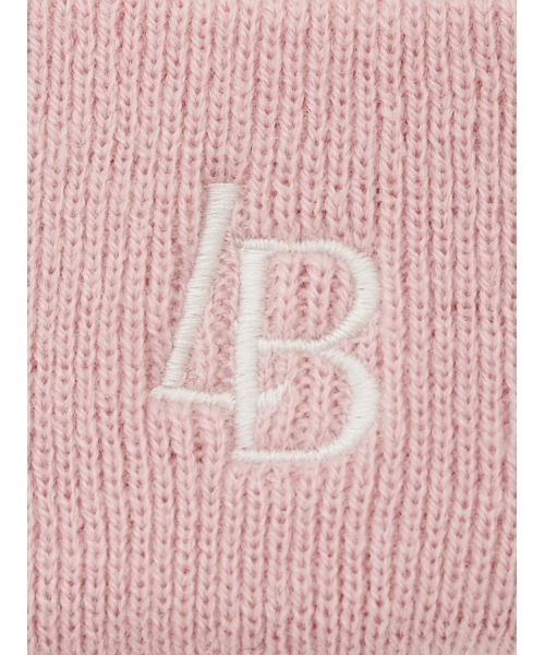 LILY BROWN（リリーブラウン）の「LBロゴ刺繍ニットビーニー（ニットキャップ/ビーニー・レディース・ピンク/アイボリー/グレー・FREE）」の10枚目の写真