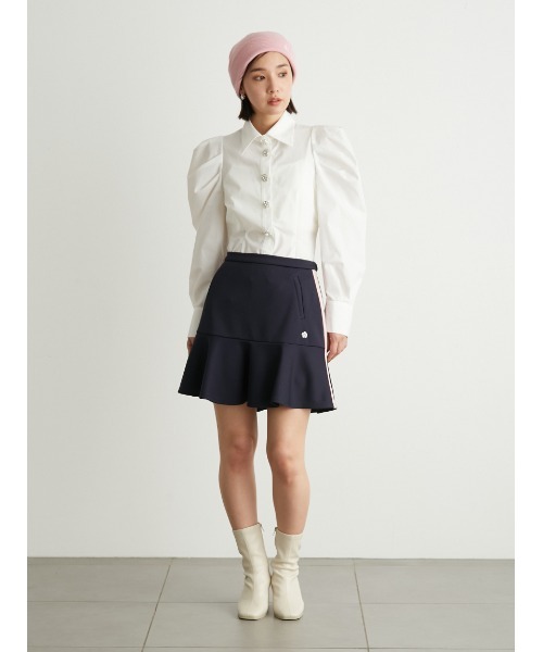 LILY BROWN（リリーブラウン）の「LBロゴ刺繍ニットビーニー（ニットキャップ/ビーニー・レディース・ピンク/アイボリー/グレー・FREE）」の4枚目の写真