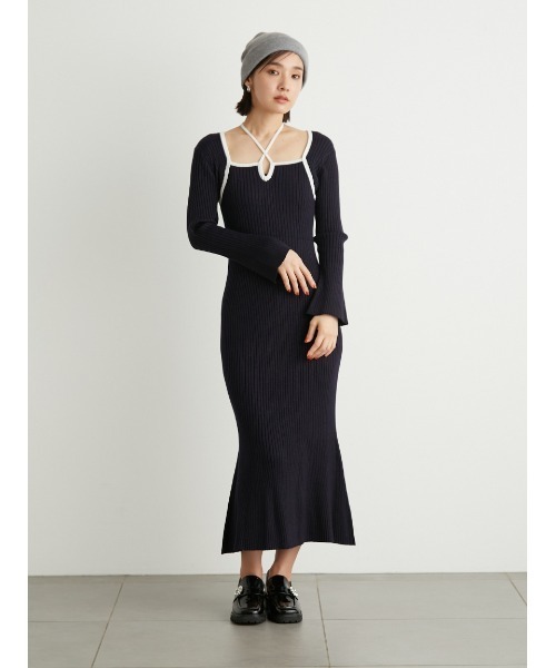 LILY BROWN（リリーブラウン）の「LBロゴ刺繍ニットビーニー（ニットキャップ/ビーニー・レディース・ピンク/アイボリー/グレー・FREE）」の7枚目の写真