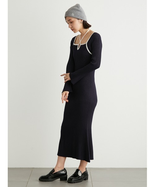 LILY BROWN（リリーブラウン）の「LBロゴ刺繍ニットビーニー（ニットキャップ/ビーニー・レディース・ピンク/アイボリー/グレー・FREE）」の5枚目の写真