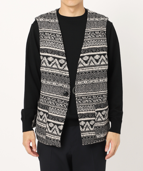 EDIFICE（エディフィス）の「ホールパターン ジャカードベスト（その他アウター・メンズ・ブラック/ブラック系その他・LARGE/MEDIUM）」の8枚目の写真