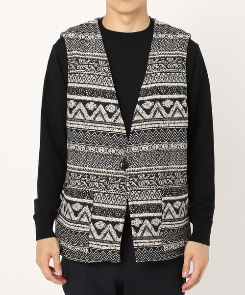 EDIFICE（エディフィス）の「ホールパターン ジャカードベスト（その他アウター・メンズ・ブラック/ブラック系その他・LARGE/MEDIUM）」の9枚目の写真