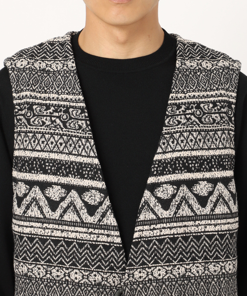 EDIFICE（エディフィス）の「ホールパターン ジャカードベスト（その他アウター・メンズ・ブラック/ブラック系その他・LARGE/MEDIUM）」の13枚目の写真
