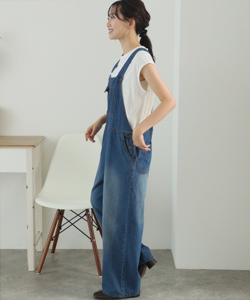ElegChic(エレグシック)の「クロスサスペンダーサロペットパンツ(サロペット/オーバーオール・レディース・ネイビー/ブルー・3L/4L/M/L/XL)」の3枚目の写真