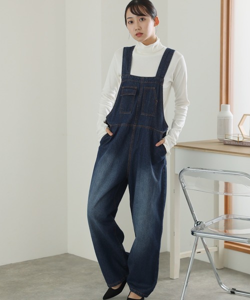 ElegChic(エレグシック)の「クロスサスペンダーサロペットパンツ(サロペット/オーバーオール・レディース・ネイビー/ブルー・3L/4L/M/L/XL)」の13枚目の写真