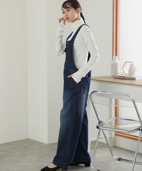ElegChic(エレグシック)の「クロスサスペンダーサロペットパンツ(サロペット/オーバーオール・レディース・ネイビー/ブルー・3L/4L/M/L/XL)」の6枚目の写真