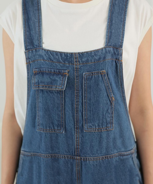 ElegChic(エレグシック)の「クロスサスペンダーサロペットパンツ(サロペット/オーバーオール・レディース・ネイビー/ブルー・3L/4L/M/L/XL)」の12枚目の写真