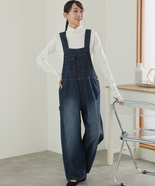 ElegChic(エレグシック)の「クロスサスペンダーサロペットパンツ(サロペット/オーバーオール・レディース・ネイビー/ブルー・3L/4L/M/L/XL)」の7枚目の写真