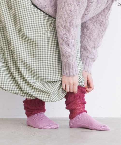 l'atelier du savon（アトリエドサボン）の「ゆるゆるソックス（ソックス/靴下・レディース・ピンク/ホワイト・FREE）」の11枚目の写真