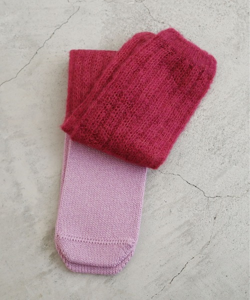 l'atelier du savon（アトリエドサボン）の「ゆるゆるソックス（ソックス/靴下・レディース・ピンク/ホワイト・FREE）」の4枚目の写真