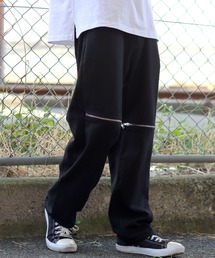 Wide Tapered Zip Denim pants/ワイドテーパード ジップ デニム パンツ
